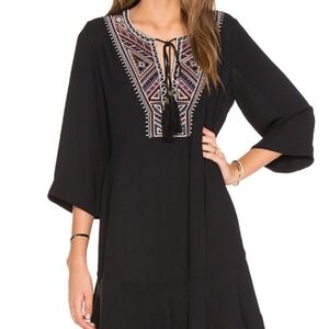 Twelfth street by cynthia Vincent black embroidered tunic dress size med…